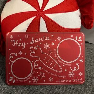 Target Bullseye Santa Milk & Cookies tray
